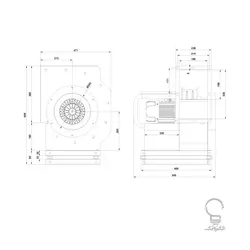 سانتریفیوژ یک طرفه بکوارد سری BIB پروانه 71 سانتیمتر دمنده