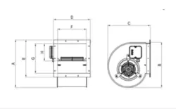 سانتریفیوژ با ورودی دو طرفه سری فوروارد با پروانه 30×38 سانت دمنده