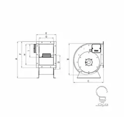 سانتریفیوژ فوروارد با ورودی یک طرفه پروانه 200 سانت دمنده