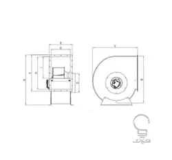 سانتریفیوژ بكوارد با ورودی یک طرفه پروانه 7×25 تکفاز سانت دمنده