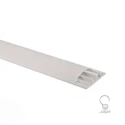 داکت نیم گرد زمینی سفید، خاکستری و طرح چوب سایز 12×50 سوپیتا