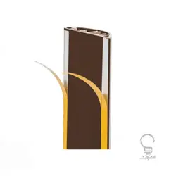 داکت نیم گرد زمینی سفید، خاکستری و طرح چوب سایز 12×50 سوپیتا