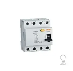 كليد محافظ جان RCCB و 4 پل نول دار 100 آمپر 30mA حساسیت كانل