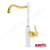 شیرآلات کویران آذر/ست راین 4 عددی/سفید طلایی