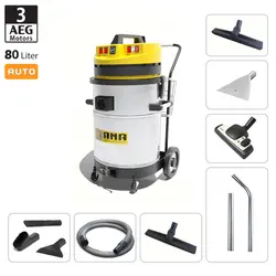 جاروبرقی صنعتی3موتوره تر و خشک (کالسکه فلزی) اتوماتیک P83WD