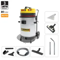 جارو برقی صنعتی سه موتوره زباله تر و خشک(کالسکه پلاستیکی)p83WD-E