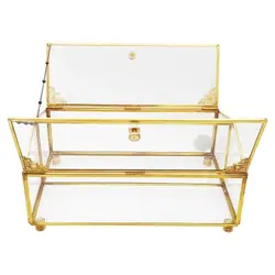 ظرف شیشه ای برنجی قاشق چنگال