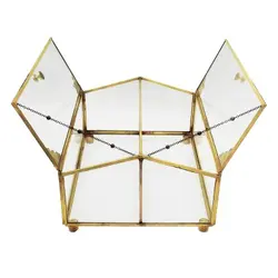 ظرف شیشه ای برنجی قاشق چنگال