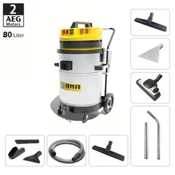 جارو برقی صنعتی دو موتوره زباله تر و خشک 82WD