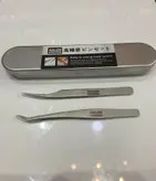 پنس / انبر 2تایی اکستنشن مژه سرکج و سرصاف حرفه ای سالن Salon