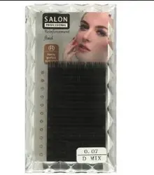 مژه والیوم فر D میکس دائمی مشکی ضخامنت 7 میکرون سالن Salon