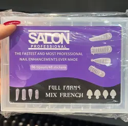اسمایل پیپر 4 فرم 48 عددی میکس با قالب کاشت موقت در 4 فرم 96 عددی کاشت ناخن سالن Salon