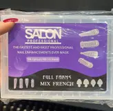 اسمایل پیپر 4 فرم 48 عددی میکس با قالب کاشت موقت در 4 فرم 96 عددی کاشت ناخن سالن Salon