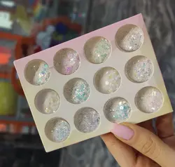 دیزاین ناخن گلیتری پولک ریز دونه ای