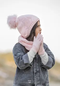 ست 3 تکه شال و کلاه و دستکش بچه گانه 65003