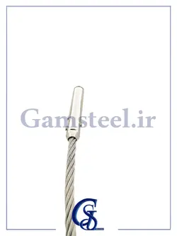 مهارکش مستقیم گرد جنس آلمنیوم سیم بکسل 8 - فروشگاه گام استیل - تولید کننده انواع اتصالات نرده و شیشه