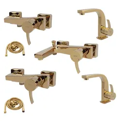 ست شیرآلات کسری  مدل فیروزه مجموعه 7 عددی طلایی