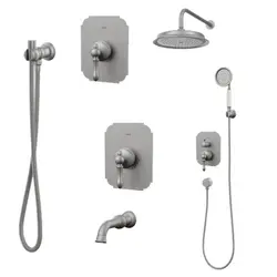 ست شیرآلات کسری مدل ناپل توکار کروم مات(توالت -روشویی-دوش تیپ 3)