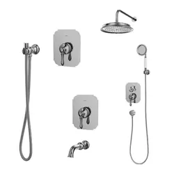 ست شیرآلات کسری مدل ناپل توکار کروم(توالت-روشویی-دوش تیپ3)