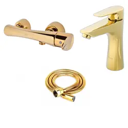 ست شیرآلات کسری مدل الیزابت طلایی مجموعه 3 عددی