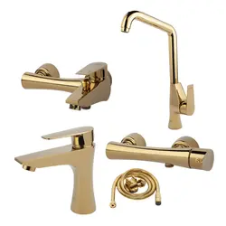 ست شیرآلات کسری مدل الیزابت طلایی