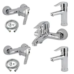 ست شیرآلات کسری مدل الوند مجموعه 7 عددی کروم