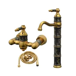 ست شیرآلات کسری مدل توکیو  مشکی طلایی  مجموعه سه عددی