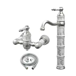 ست شیرآلات کسری مدل توکیو سفید کروم مجموعه سه عددی