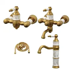 ست شیرآلات کسری مدل توکیو  سفید طلایی مجموعه 4 عددی