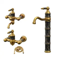 ست شیرآلات کسری مدل توکیو مشکی طلایی مجموعه 4 عددی