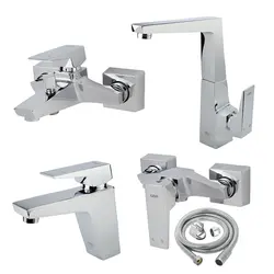 ست شیرآلات کسری مدل کنکورد مجموعه 5 عددی کروم