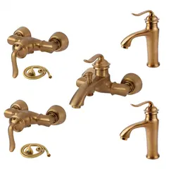 ست شیرآلات کسری مدل دانوب  مجموعه 7 عددی طلامات