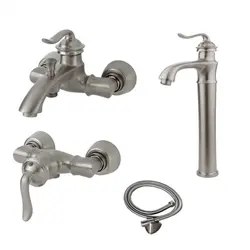 ست شیرآلات کسری مدل دانوب مجموعه 4 عددی کروم مات