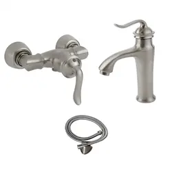 سری شیرآلات کسری  مدل دانوب  مجموعه 3 عددی کروم مات