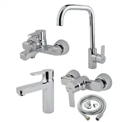 ست شیرآلات کسری مدل امگا کروم