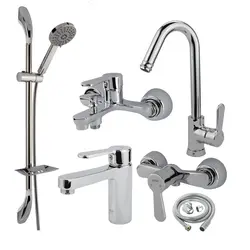 ست شیرآلات کسری مدل ادموند مجموعه 6 عددی کروم