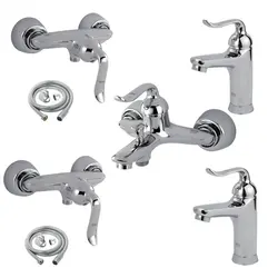 ست شیرآلات کسری مدل رابین مجموعه 7 عددی کروم