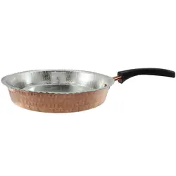 ماهیتابه مسی چکشی دسته دار قطر 21 سانتی | فروشگاه چاقوی مرادی