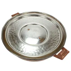 ماهیتابه مسی چکشی درب دار 10 نفره | فروشگاه چاقوی مرادی