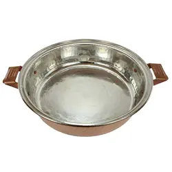 ماهیتابه مسی چکشی درب دار 6 نفره | فروشگاه چاقوی مرادی