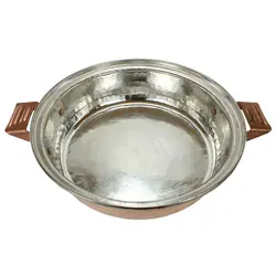 ماهیتابه مسی چکشی درب دار 4 نفره | فروشگاه چاقوی مرادی