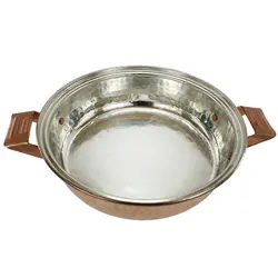 ماهیتابه مسی چکشی درب دار 2 نفره | فروشگاه چاقوی مرادی