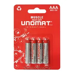 باتری نیم قلم یونومات مدل MUSCLE HEAVY DUTY کارتی 4 عددی