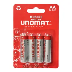 باتری قلمی یونومات مدل MUSCLE HEAVY DUTY کارتی 4 عددی