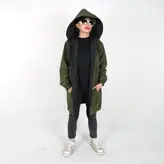 بارانی زنانه بارانی دخترانه دورو جنس میکرو رنگ سبز (ارسال رایگان)