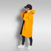 بارونی دو رو جنس میکرو رنگ زرد(ارسال رایگان)