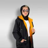 بارونی دو رو جنس میکرو رنگ زرد(ارسال رایگان)