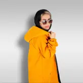 بارونی دو رو جنس میکرو رنگ زرد(ارسال رایگان)