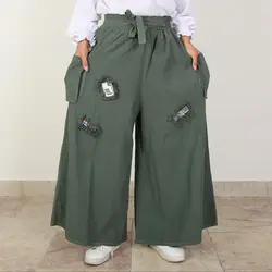 شلوار دامنی رنگ یشمی (ارسال رایگان)