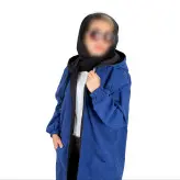 بارونی دو رو جنس میکرو رنگ آبی(ارسال رایگان)